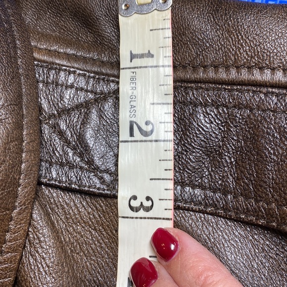 Vintage US WINGS Leather Bomber Aviator Jacket - Picture 14 of 15